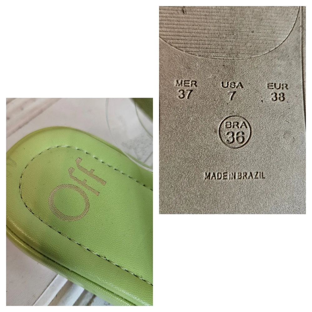 Off Yellow Flatform Knotted Sandals Womens Sz 7 Ankle Strap Chunky Heel Platform - Picture 13 of 16